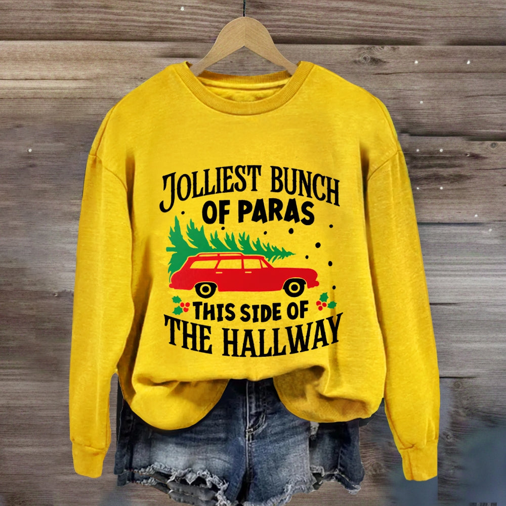 Jolliest Bunch Of Paras This Side Of The Hallway Christmas Sweatshirt