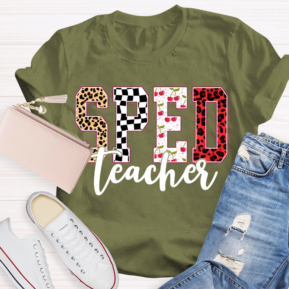 Sped Teacher Colored Fonts Special Education T-shirt
