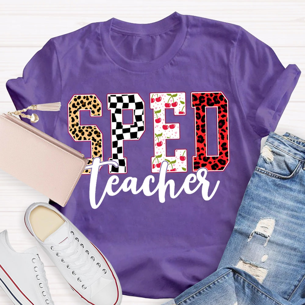 Sped Teacher Colored Fonts Special Education T-shirt
