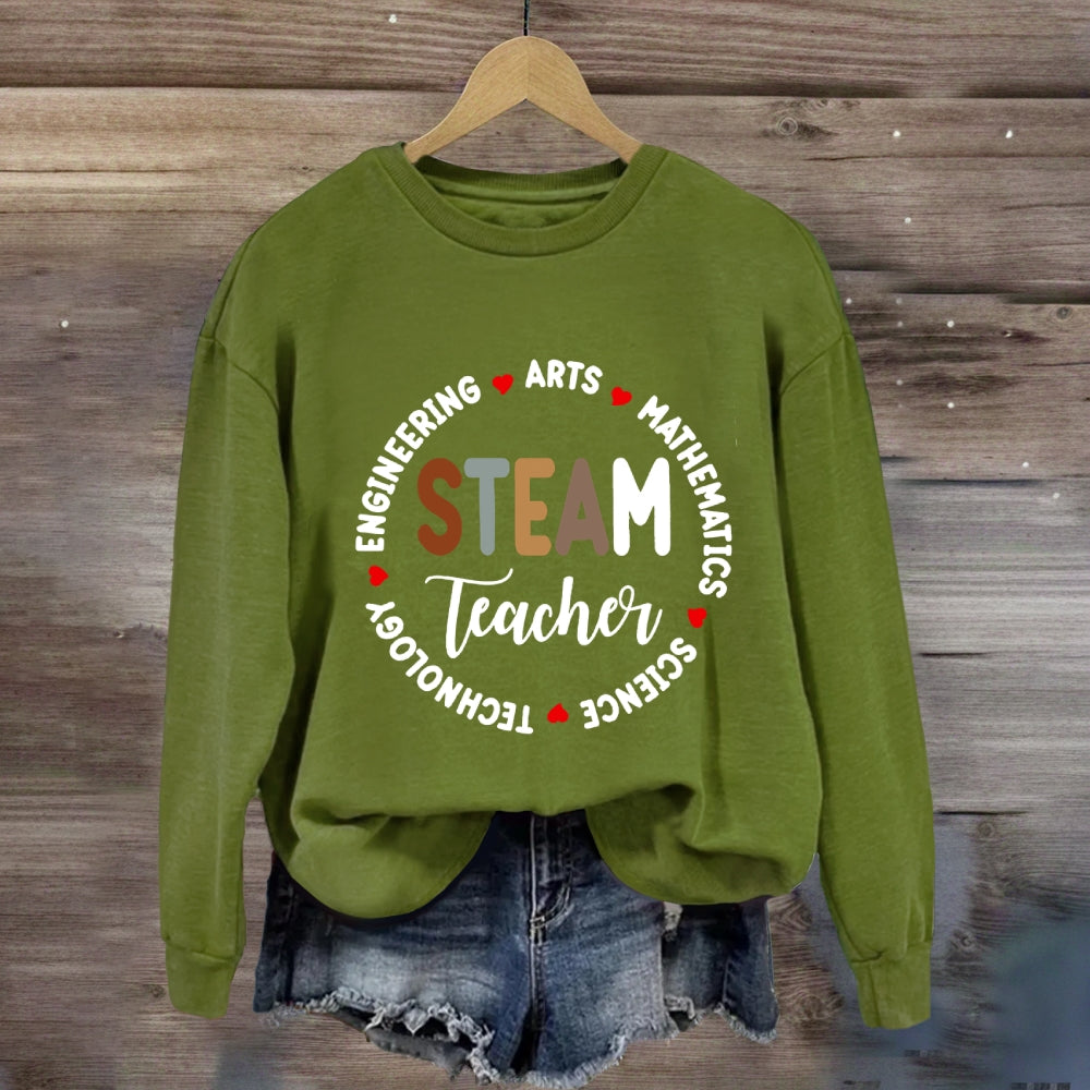 Science Technology Engineering Art Steam Teacher Sweatshirt