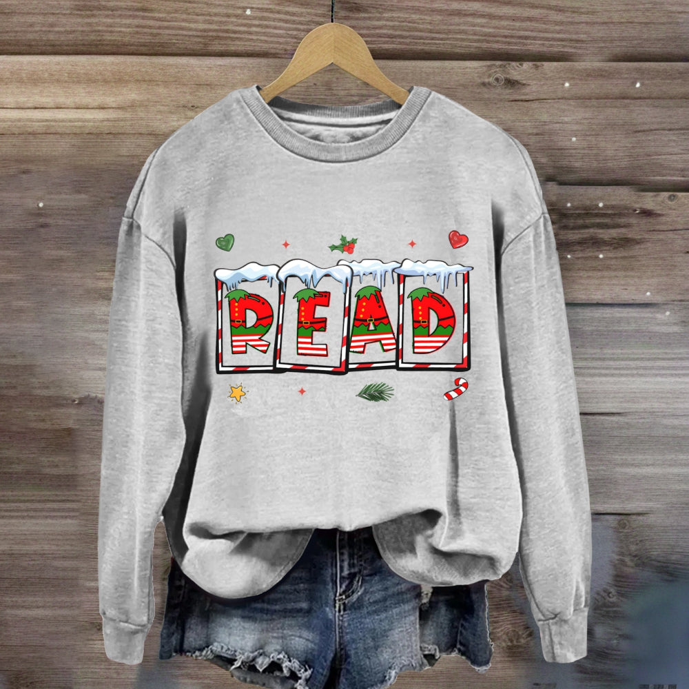 Read Christmas Vibes Fonts Sweatshirt