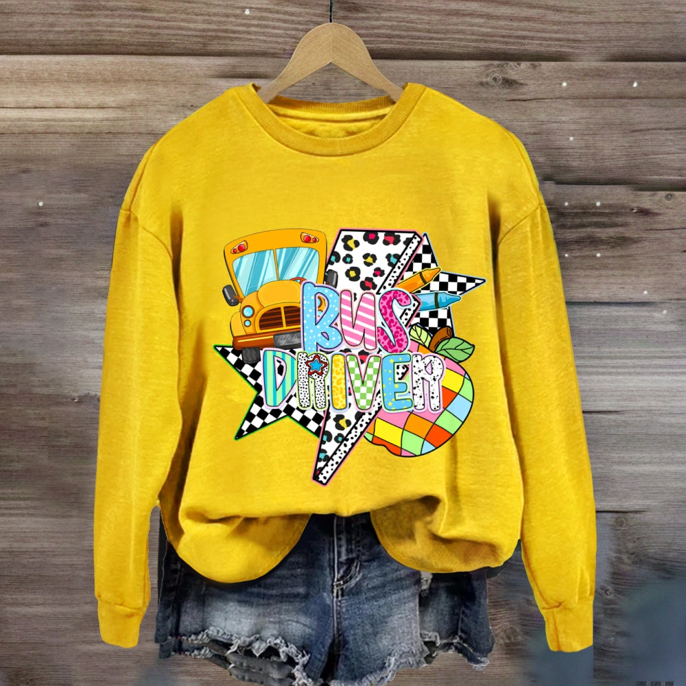 Bus Driver Leopard Sweatshirt