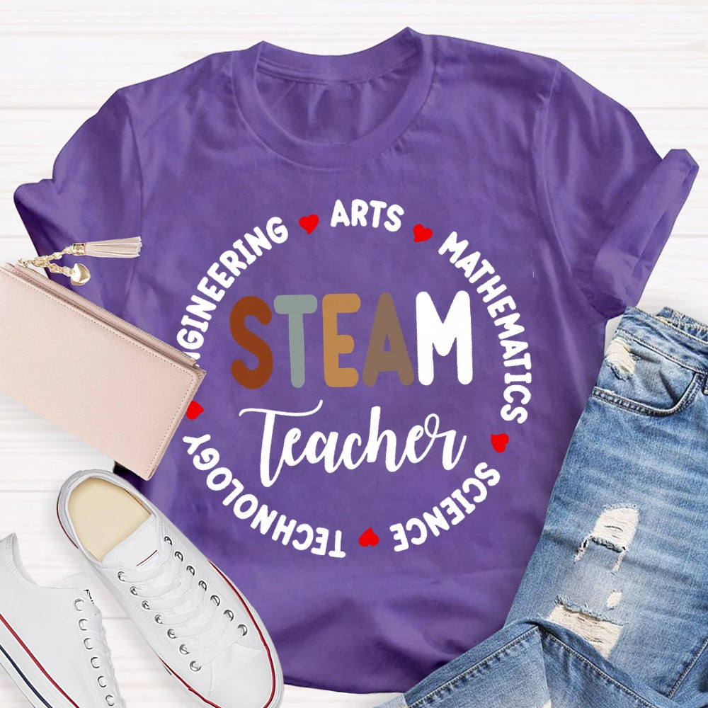 Steam Teacher Engineering Arts Mathemaatics Science Technology T-shirt