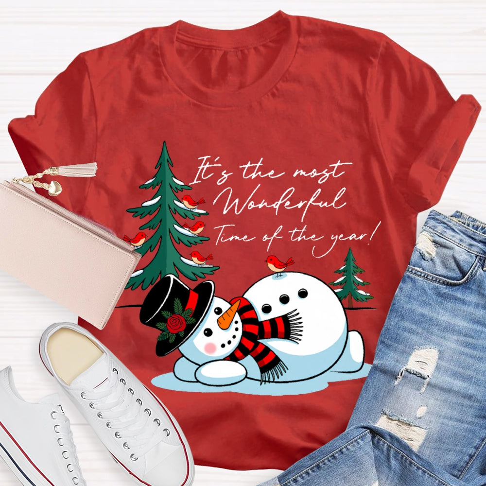 It'S The Most Wonderful Time Of The Year Snowman Christmas T-shirt
