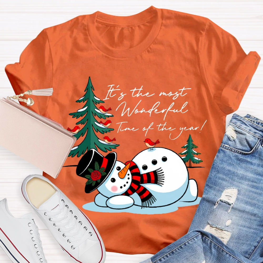 It'S The Most Wonderful Time Of The Year Snowman Christmas T-shirt
