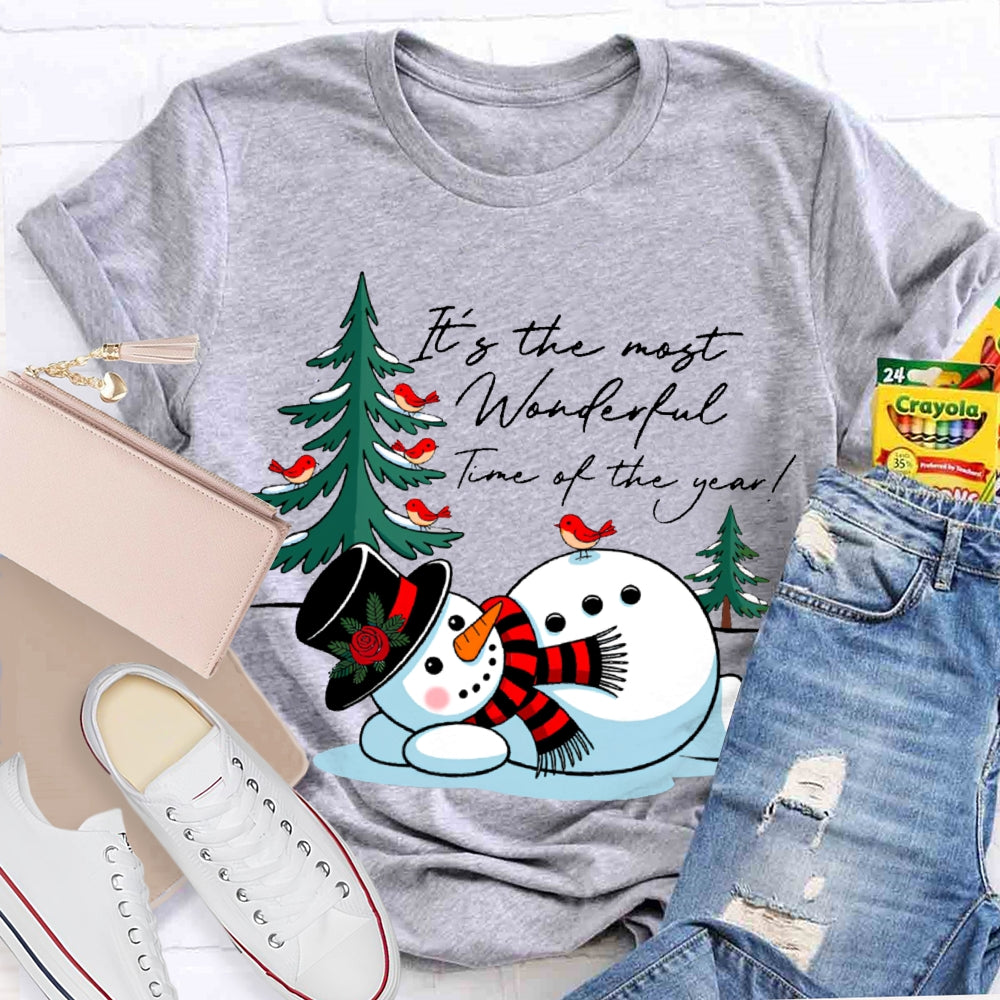 It'S The Most Wonderful Time Of The Year Snowman Christmas T-shirt