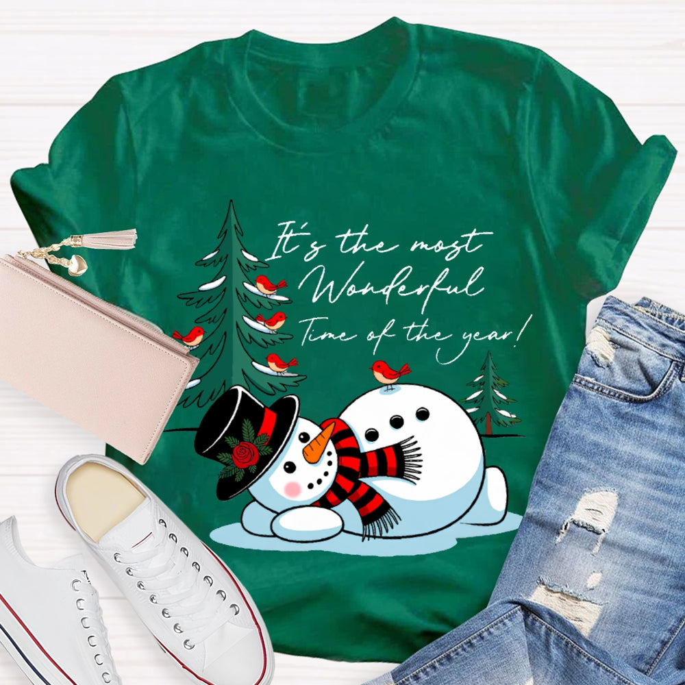 It'S The Most Wonderful Time Of The Year Snowman Christmas T-shirt