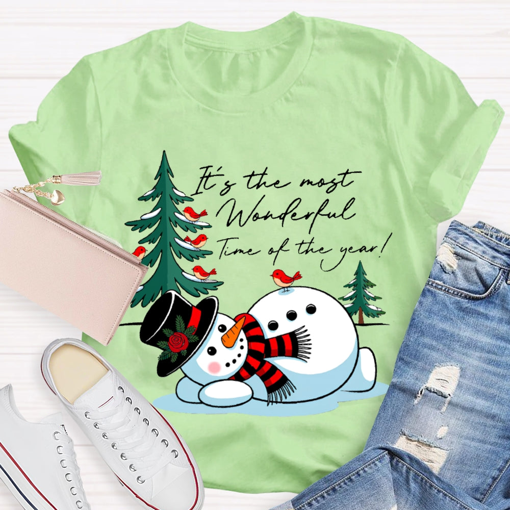 It'S The Most Wonderful Time Of The Year Snowman Christmas T-shirt