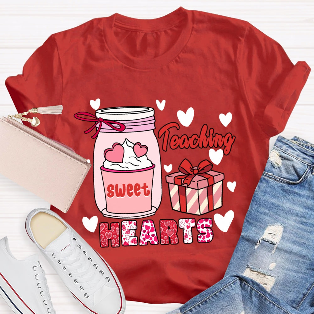 Teaching Sweet Hearts Pink Heart Box T-Shirt