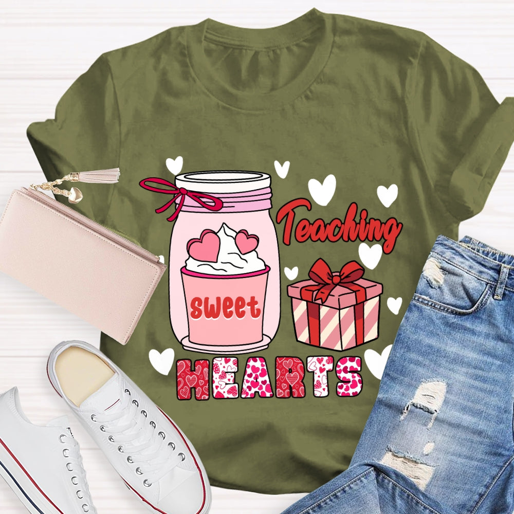 Teaching Sweet Hearts Pink Heart Box T-Shirt
