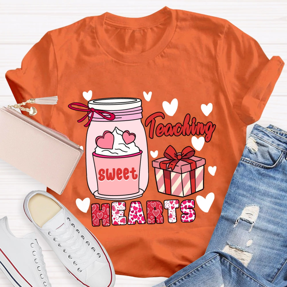 Teaching Sweet Hearts Pink Heart Box T-Shirt