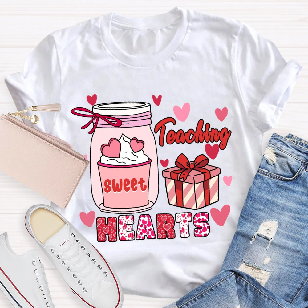 Teaching Sweet Hearts Pink Heart Box T-Shirt