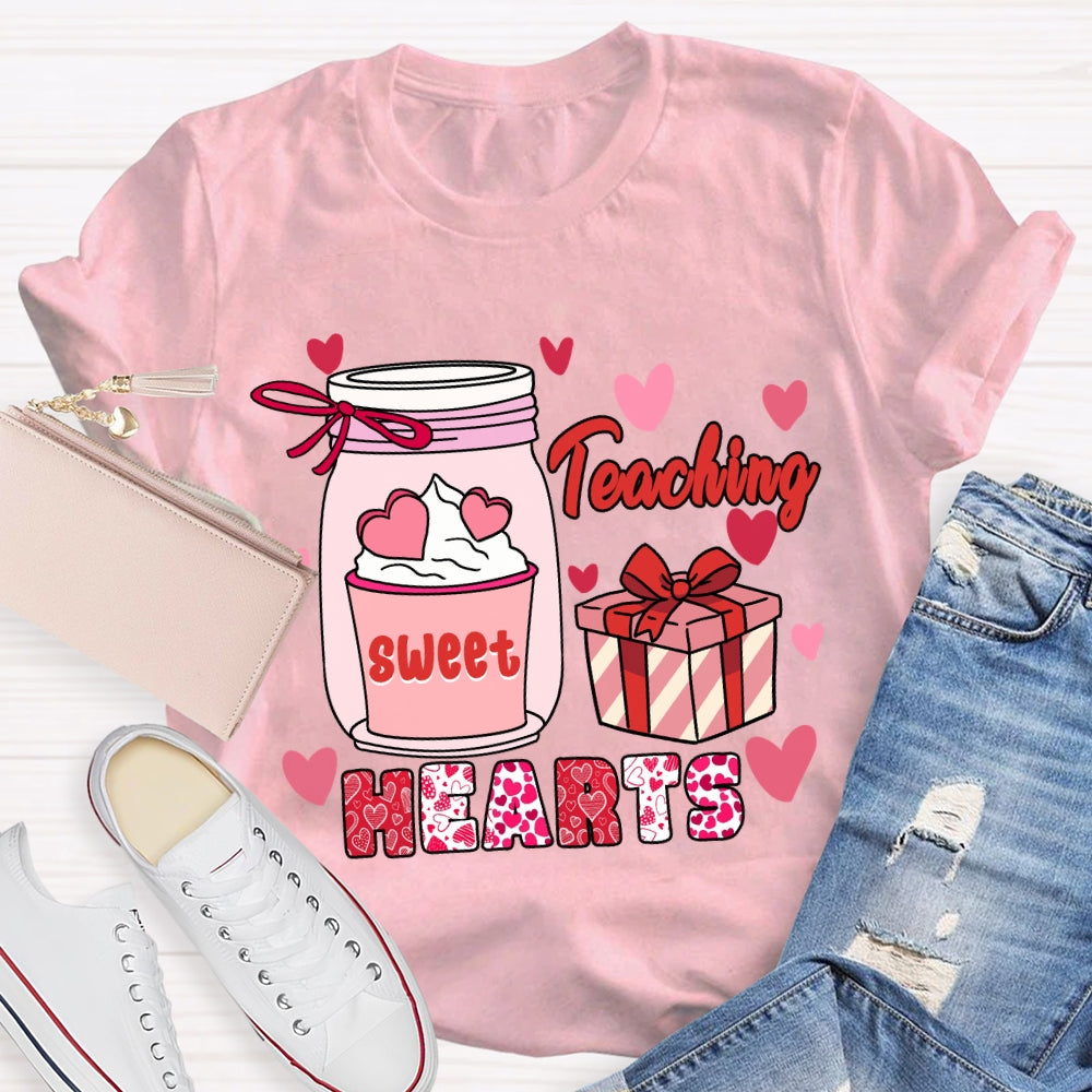 Teaching Sweet Hearts Pink Heart Box T-Shirt