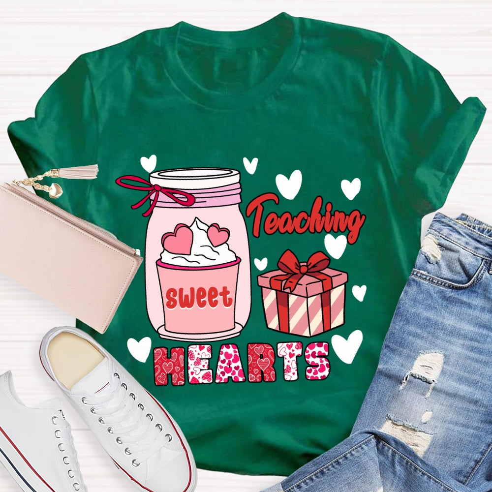Teaching Sweet Hearts Pink Heart Box T-Shirt
