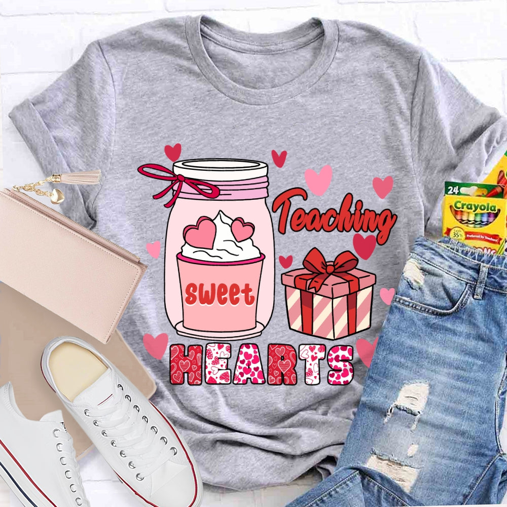 Teaching Sweet Hearts Pink Heart Box T-Shirt