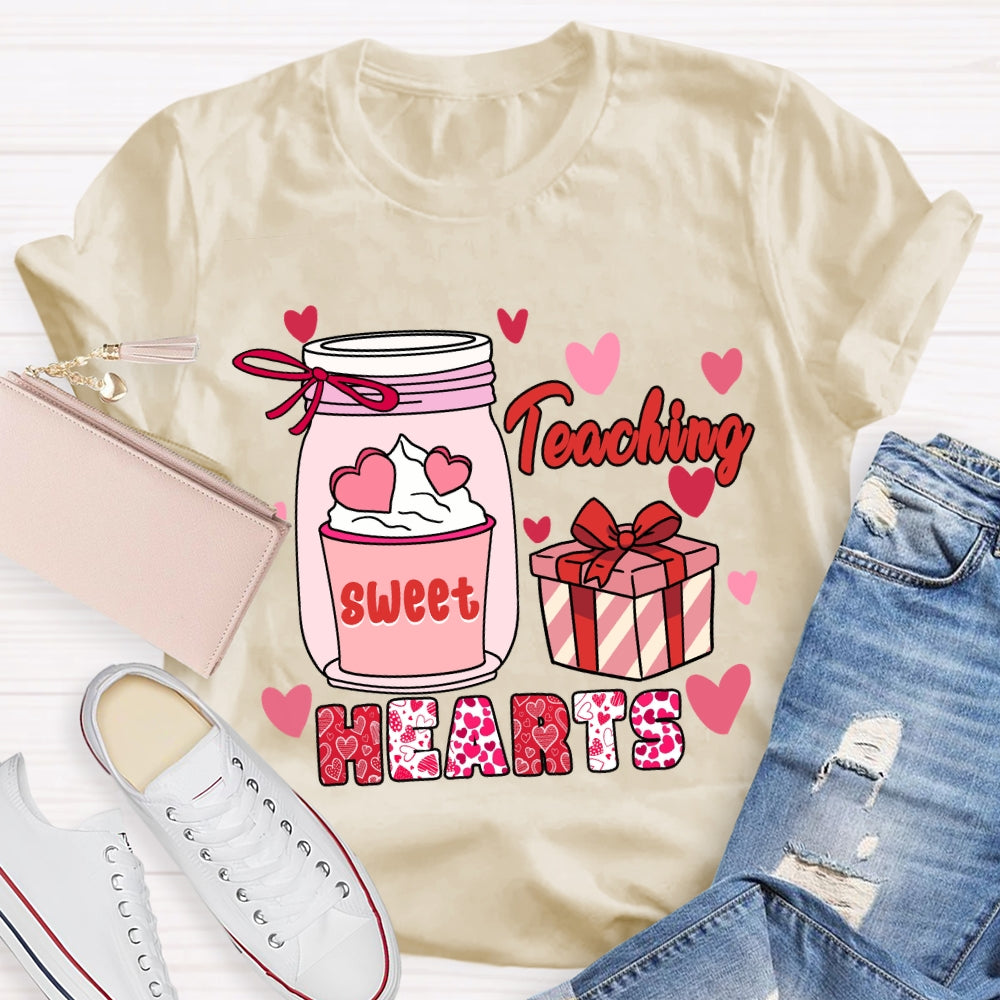 Teaching Sweet Hearts Pink Heart Box T-Shirt