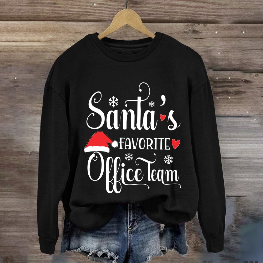 Santa'S Favorite Office Team Sweatshirt