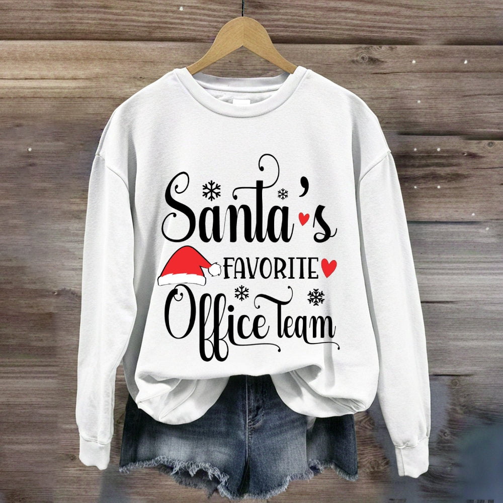 Santa'S Favorite Office Team Sweatshirt