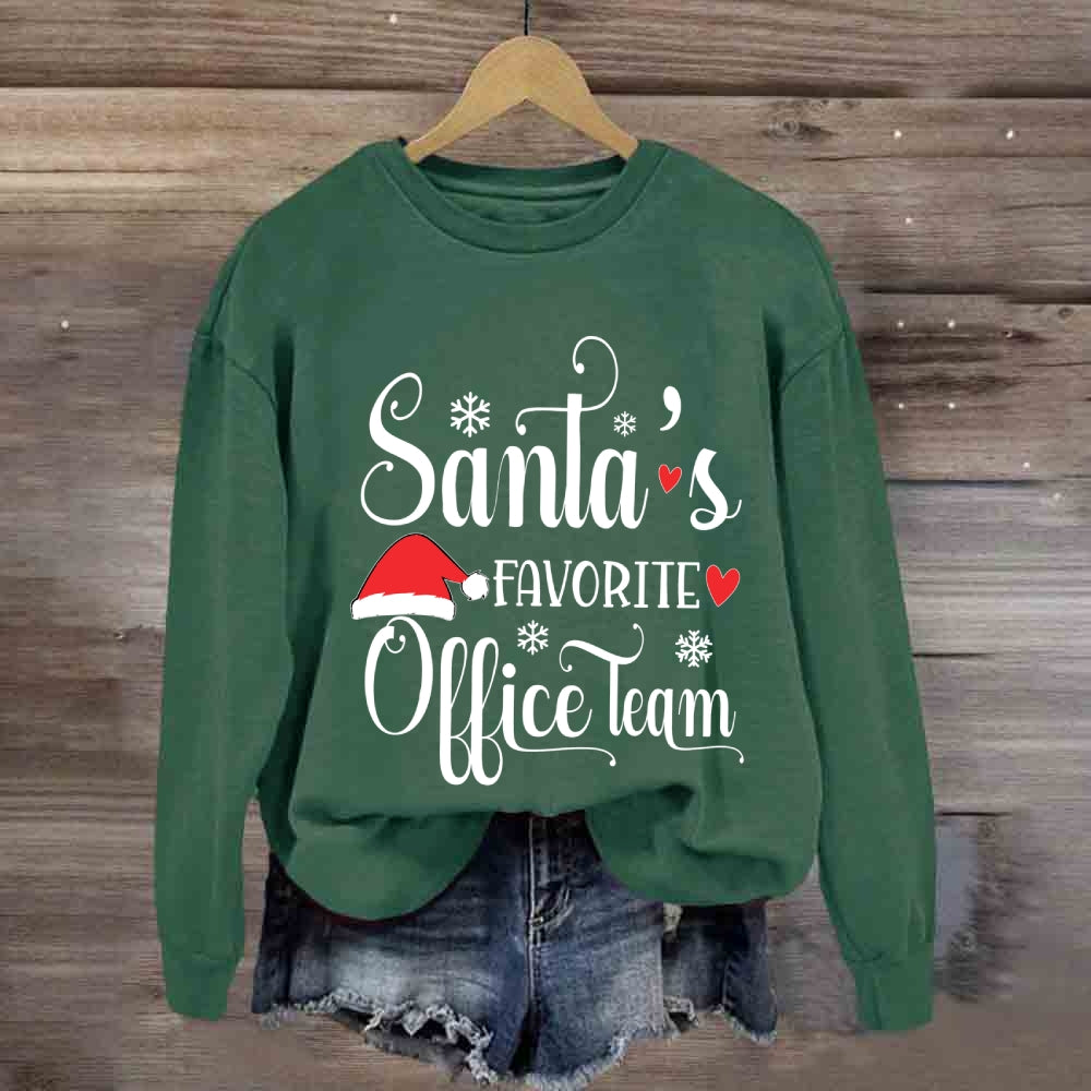 Santa'S Favorite Office Team Sweatshirt