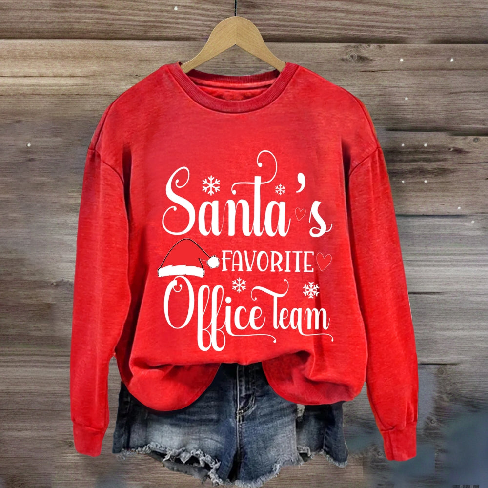 Santa'S Favorite Office Team Sweatshirt