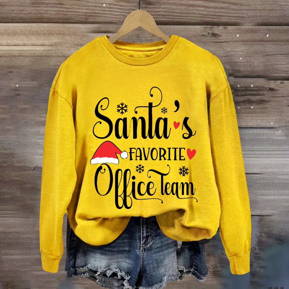 Santa'S Favorite Office Team Sweatshirt