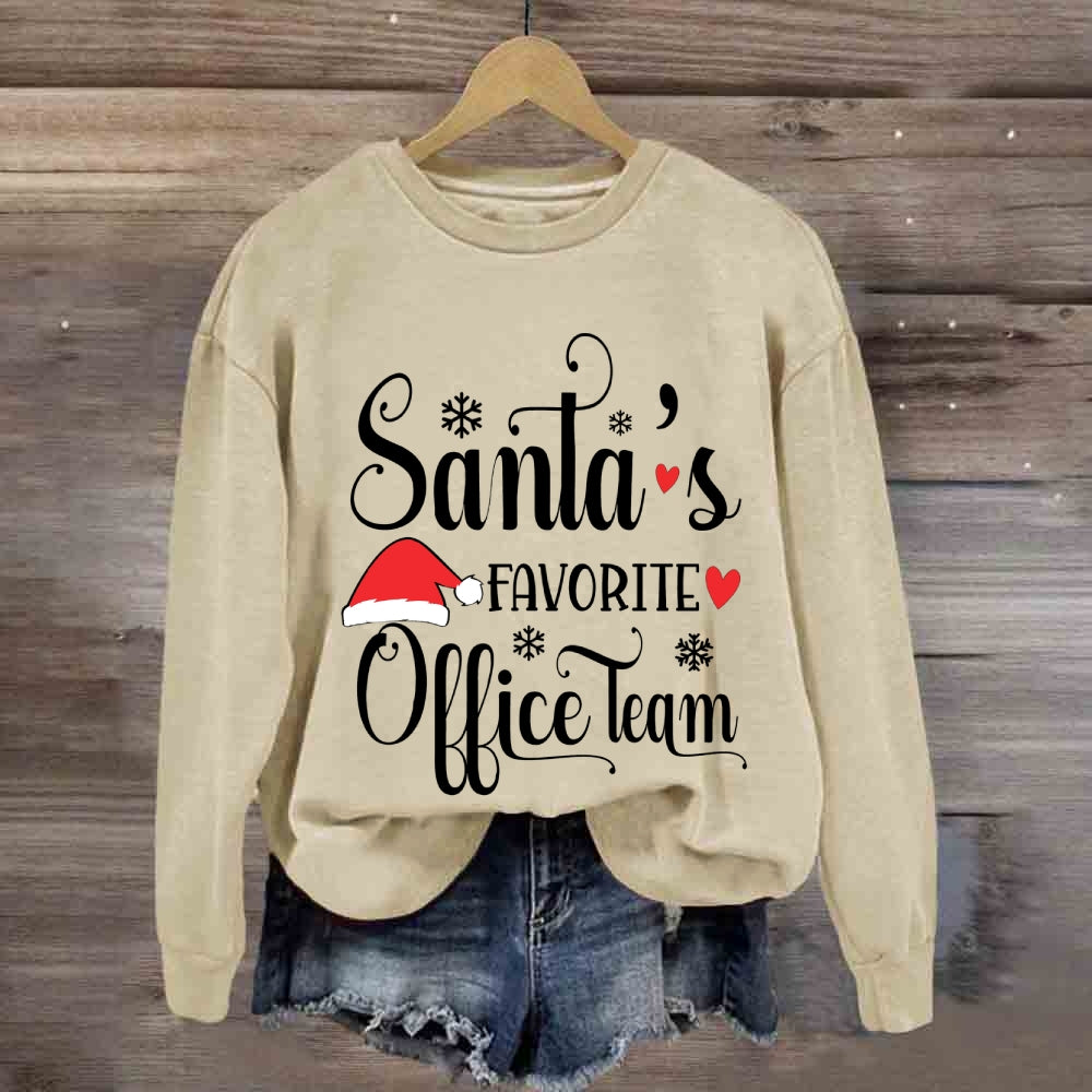 Santa'S Favorite Office Team Sweatshirt