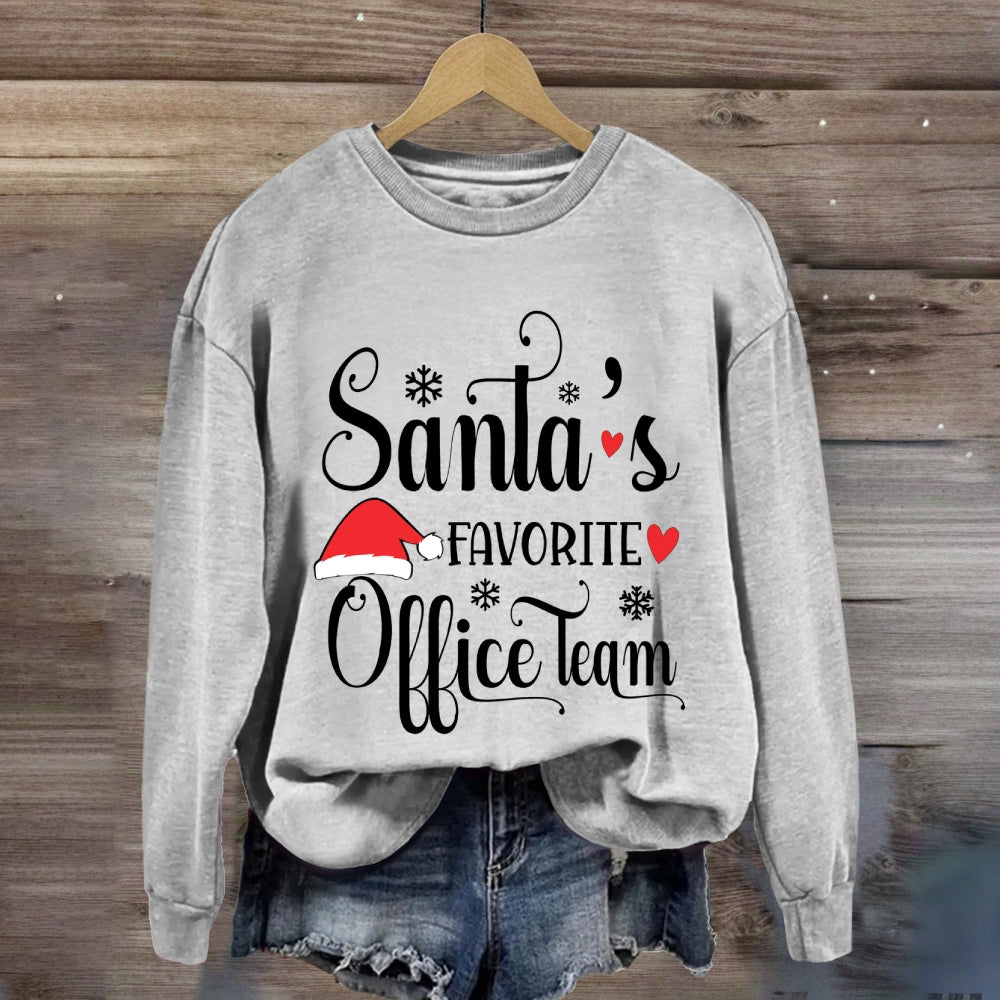 Santa'S Favorite Office Team Sweatshirt