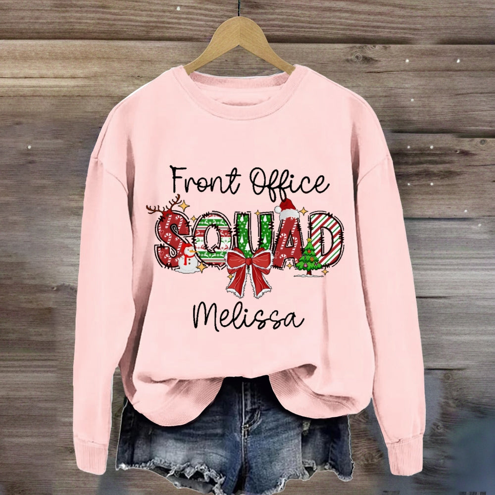 Personalized Name Front Office Squad Sweatshirt