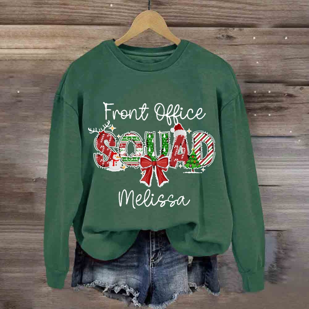 Personalized Name Front Office Squad Sweatshirt