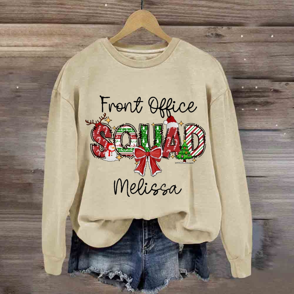 Personalized Name Front Office Squad Sweatshirt