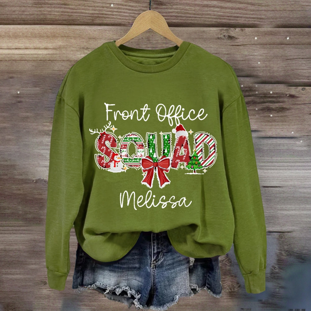 Personalized Name Front Office Squad Sweatshirt