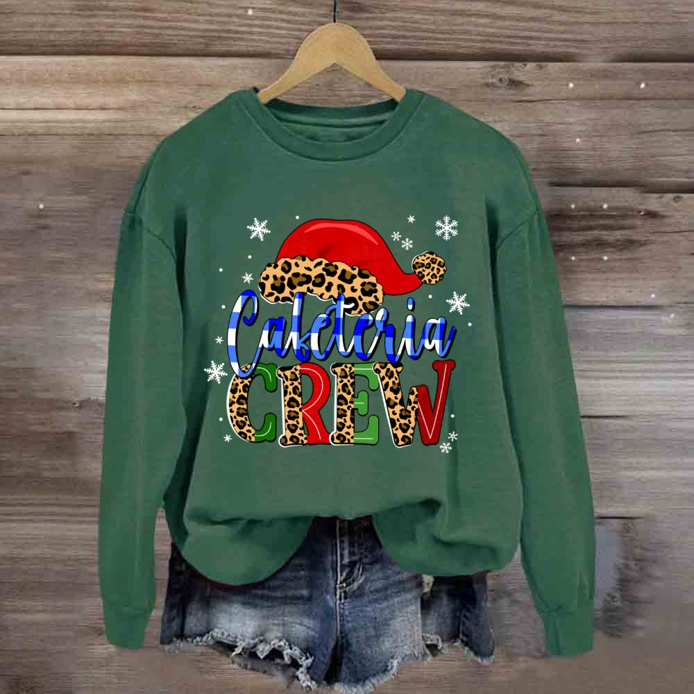Cafeteria Crew Snowflake Leopard Print Sweatshirt