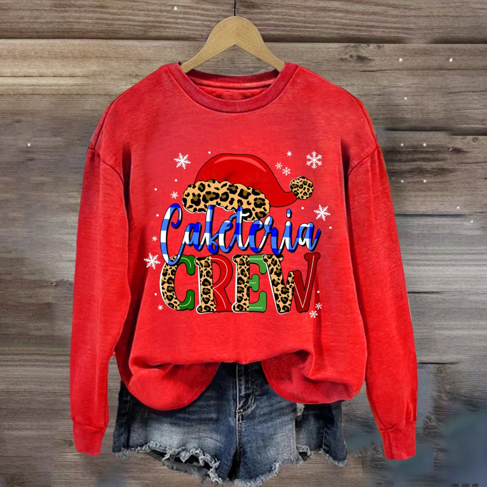 Cafeteria Crew Snowflake Leopard Print Sweatshirt