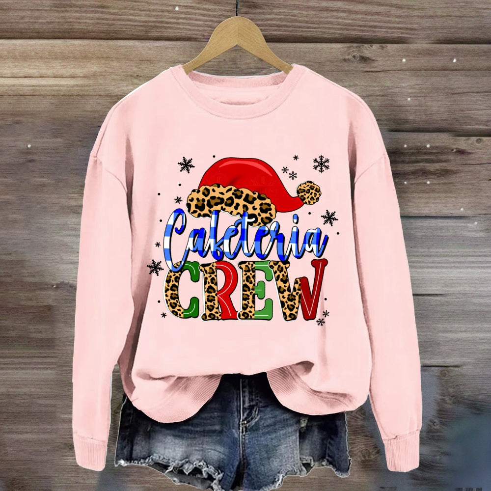 Cafeteria Crew Snowflake Leopard Print Sweatshirt