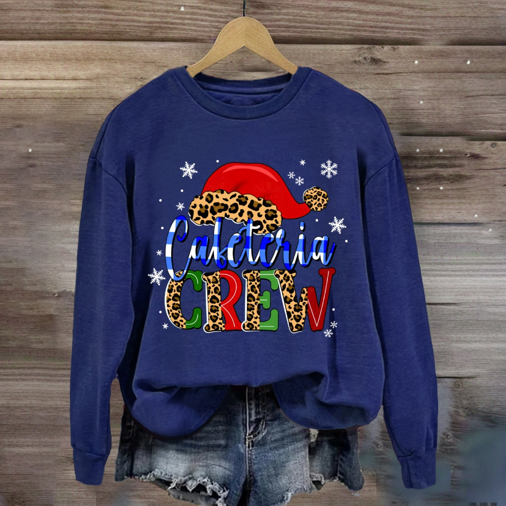 Cafeteria Crew Snowflake Leopard Print Sweatshirt