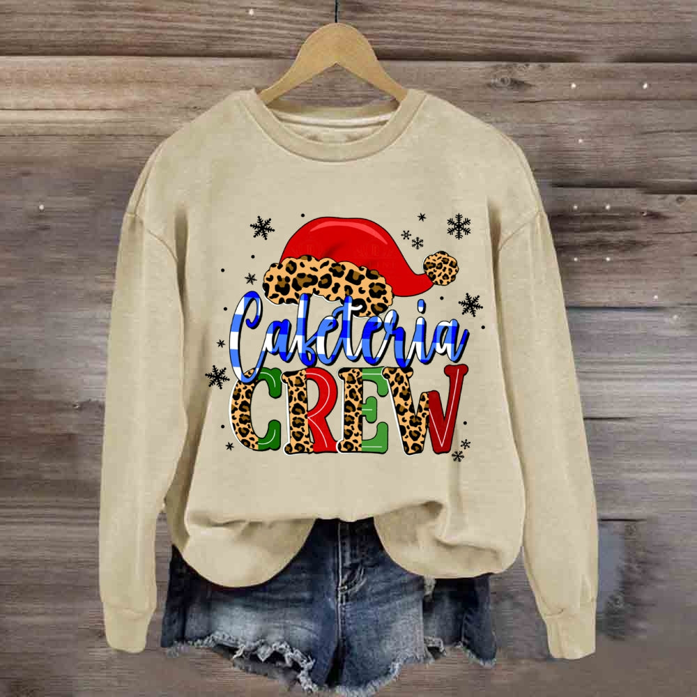 Cafeteria Crew Snowflake Leopard Print Sweatshirt