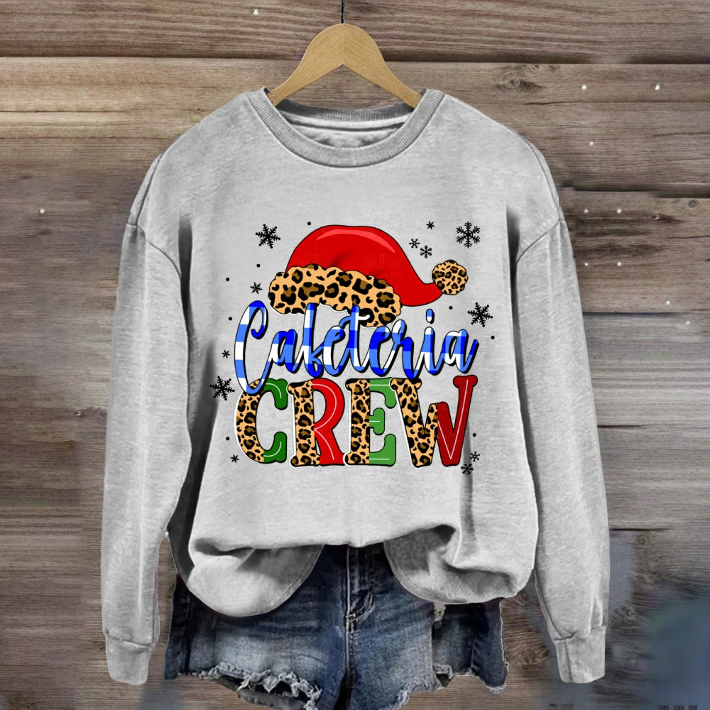 Cafeteria Crew Snowflake Leopard Print Sweatshirt