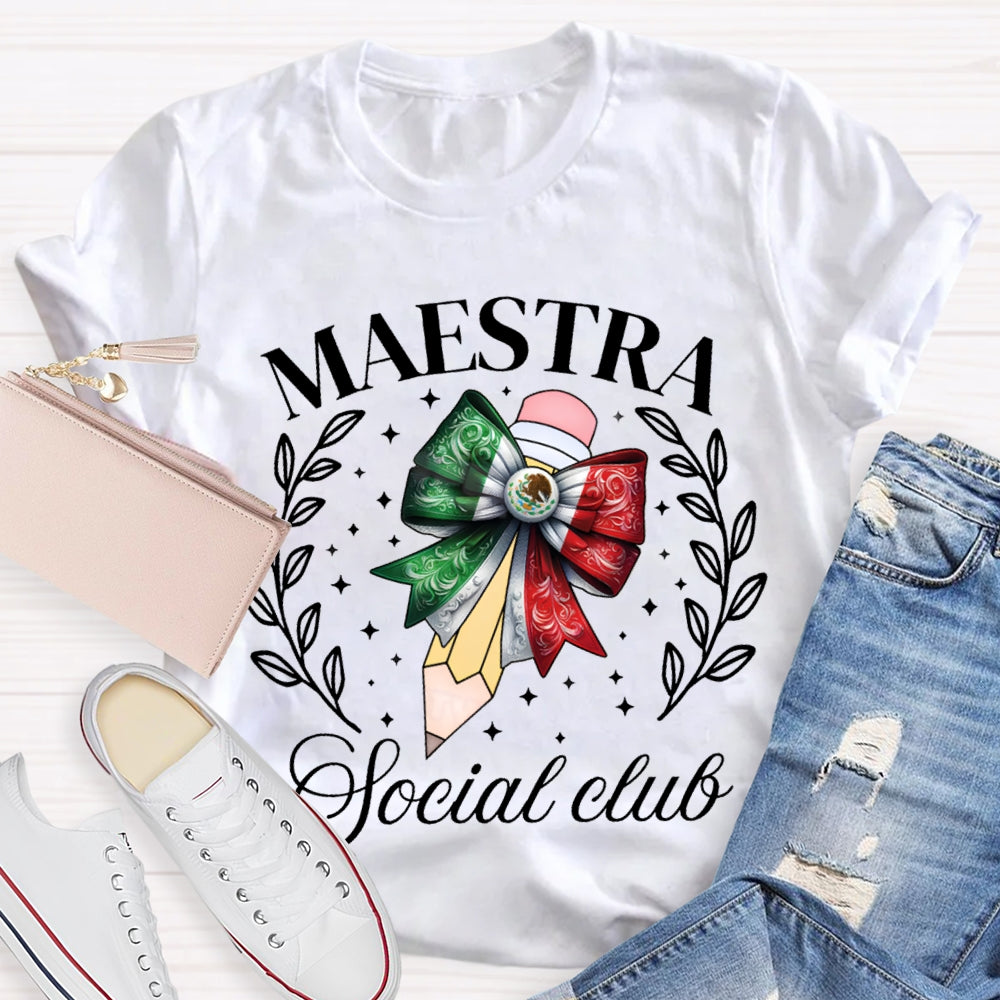 Maestra Social Club Colored Bow Pencils T-shirt