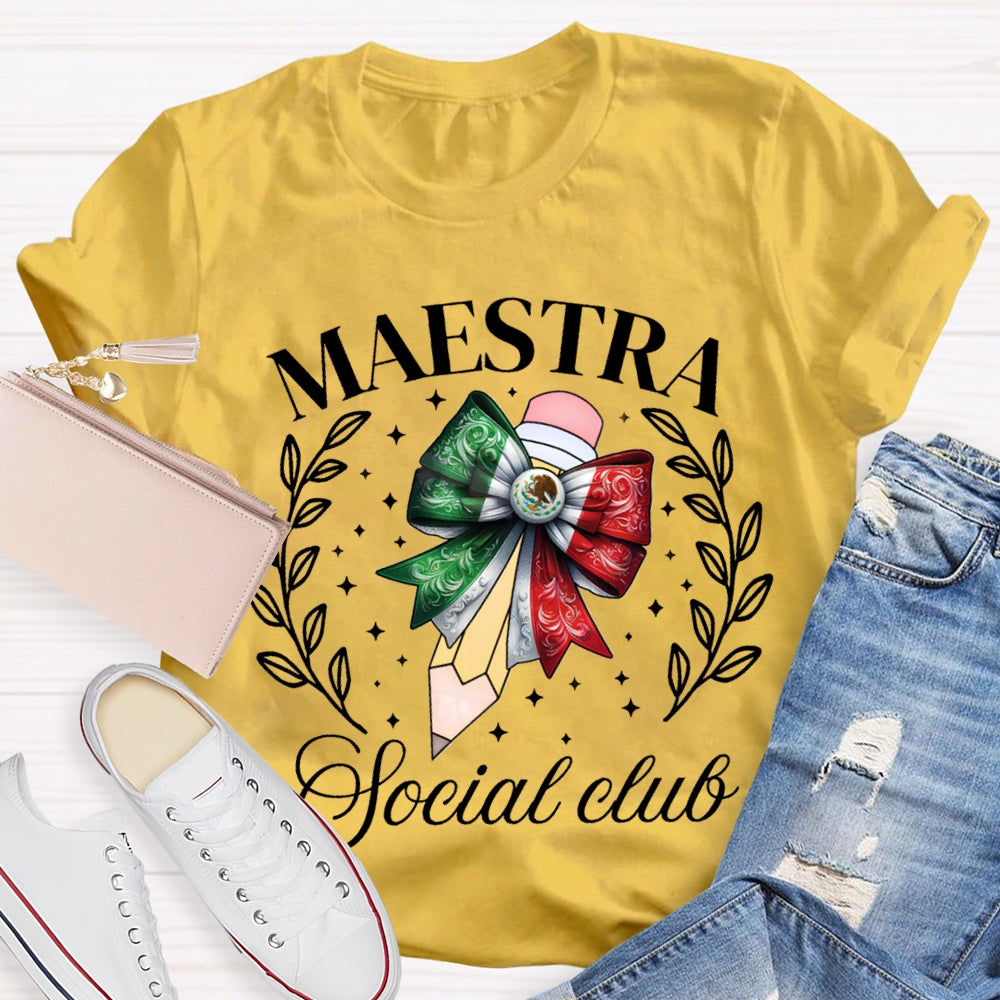 Maestra Social Club Colored Bow Pencils T-shirt