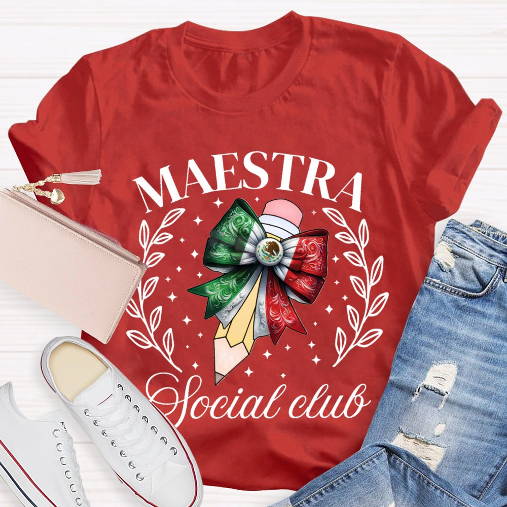 Maestra Social Club Colored Bow Pencils T-shirt