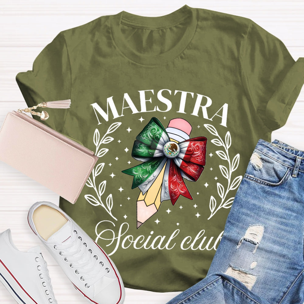 Maestra Social Club Colored Bow Pencils T-shirt