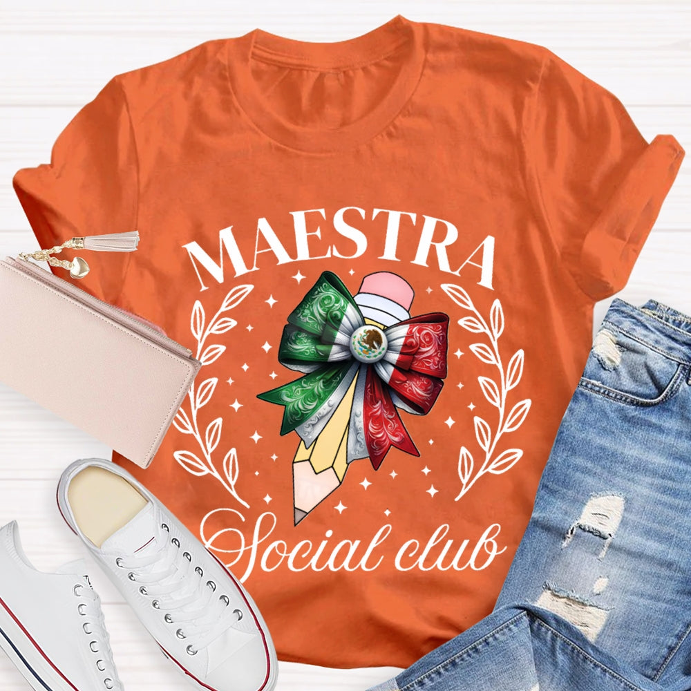 Maestra Social Club Colored Bow Pencils T-shirt