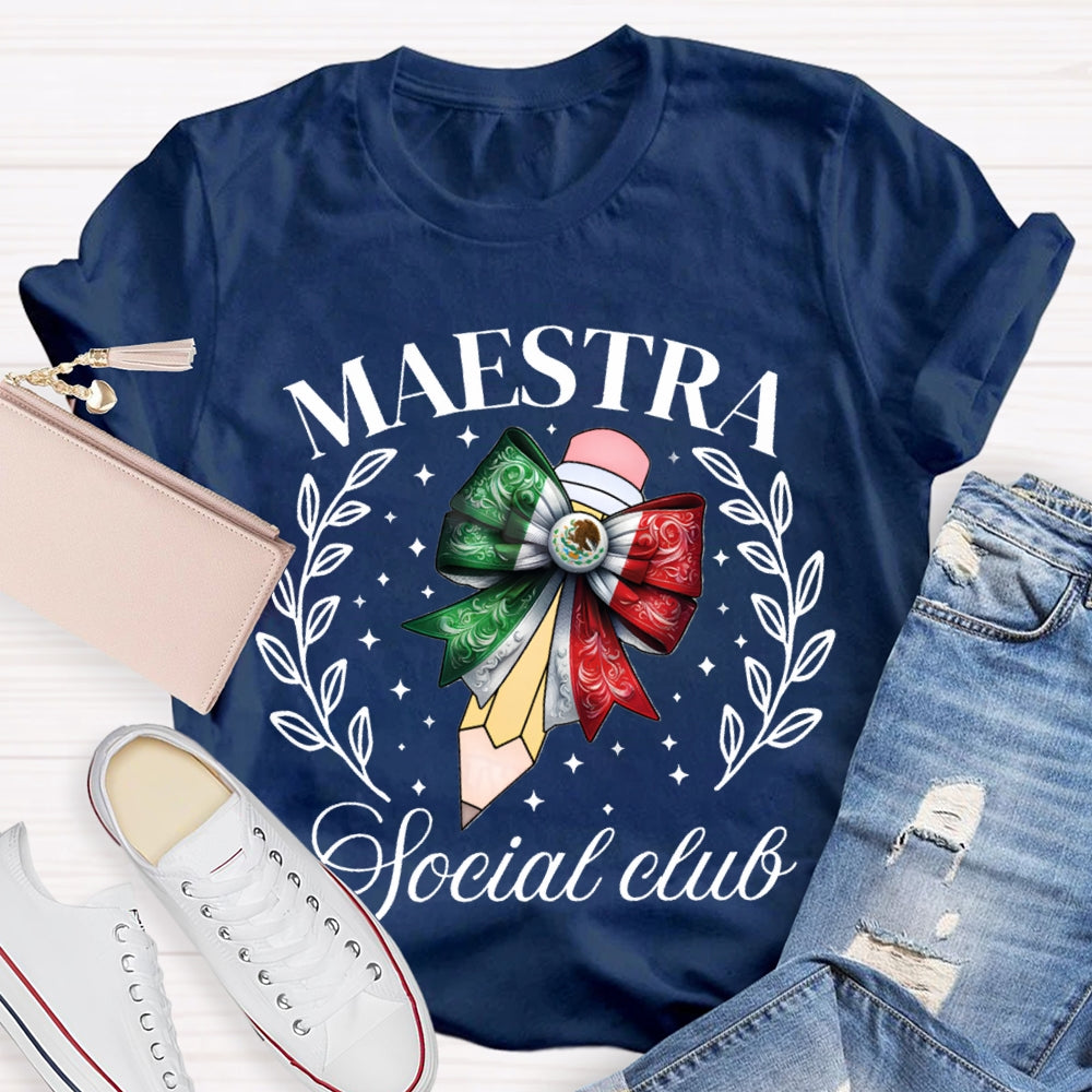Maestra Social Club Colored Bow Pencils T-shirt