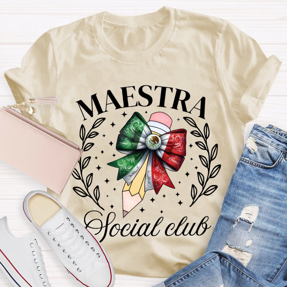 Maestra Social Club Colored Bow Pencils T-shirt