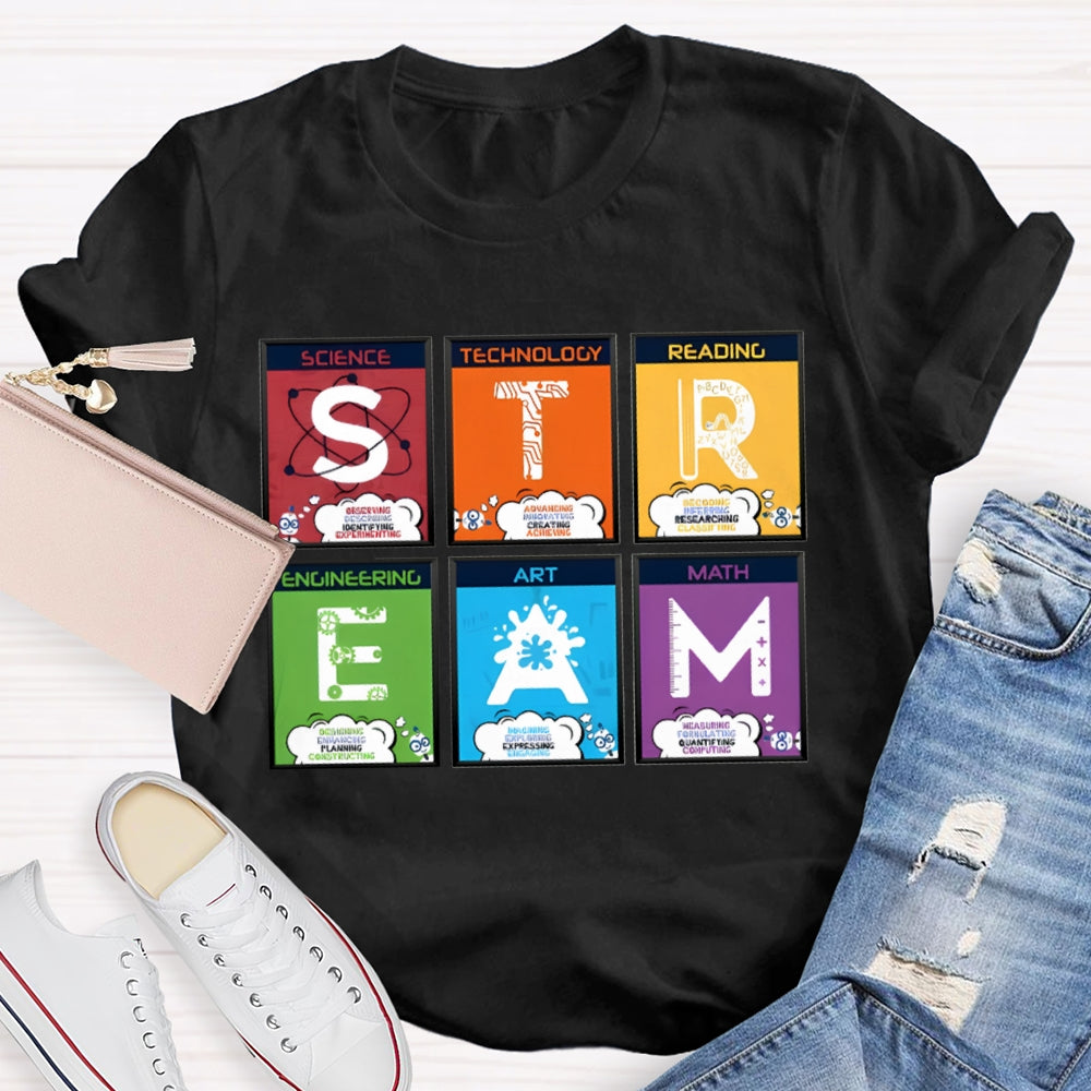 Stream Science Technology Reading Engineering Art Math T-shirt