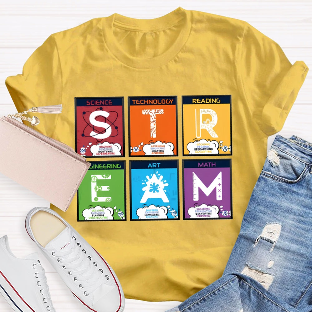 Stream Science Technology Reading Engineering Art Math T-shirt