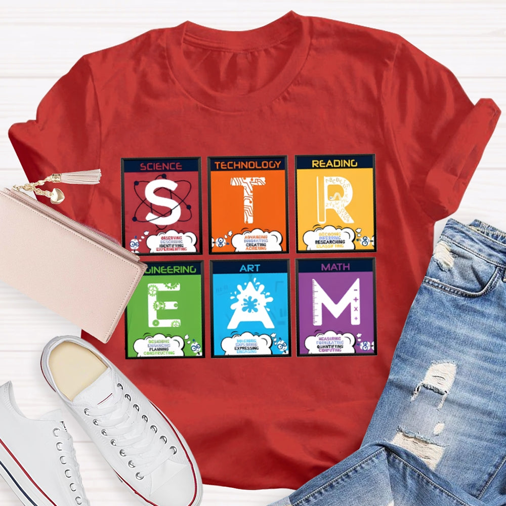 Stream Science Technology Reading Engineering Art Math T-shirt
