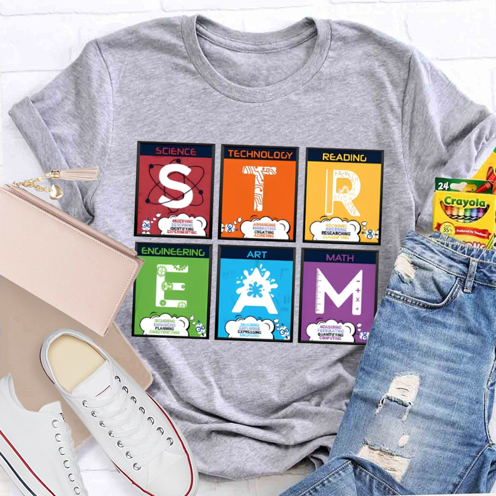 Stream Science Technology Reading Engineering Art Math T-shirt