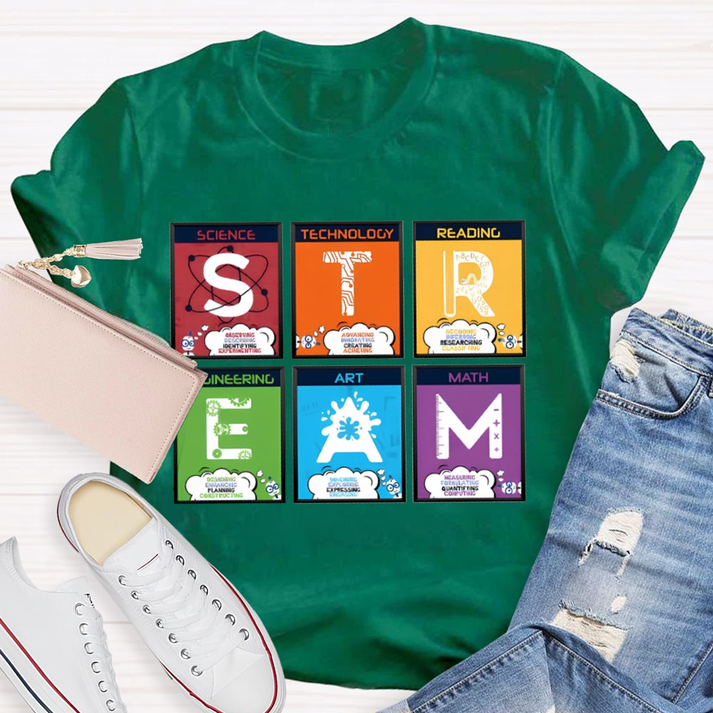 Stream Science Technology Reading Engineering Art Math T-shirt