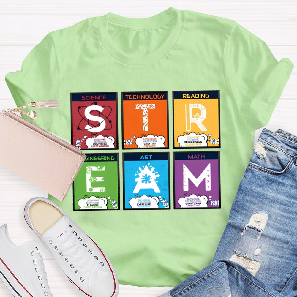 Stream Science Technology Reading Engineering Art Math T-shirt